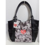 I Love Lucy Large Shopping Bag Black & White Collage Design
